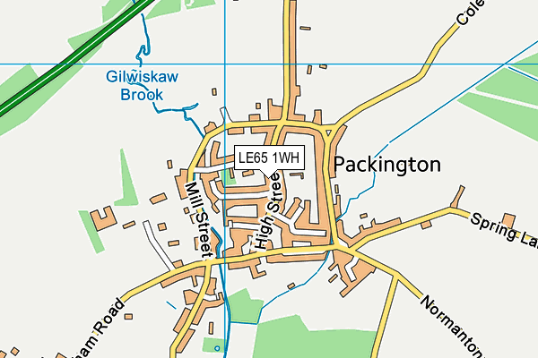 Map of PACKINGTON PUB CO LTD at district scale