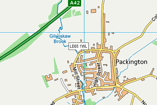 Packington Church of England Primary School map (LE65 1WL) - OS VectorMap District (Ordnance Survey)