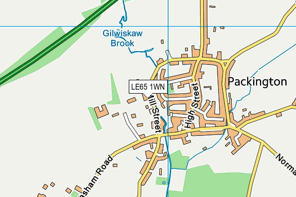 LE65 1WN map - OS VectorMap District (Ordnance Survey)