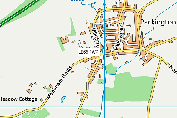 LE65 1WP map - OS VectorMap District (Ordnance Survey)