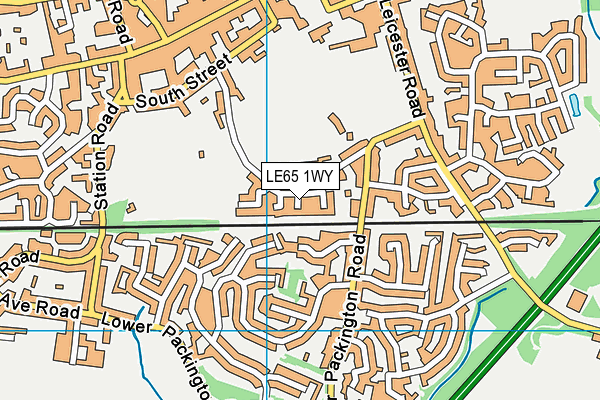 LE65 1WY map - OS VectorMap District (Ordnance Survey)