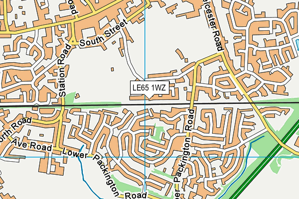 LE65 1WZ map - OS VectorMap District (Ordnance Survey)