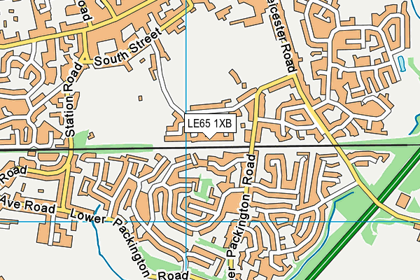 LE65 1XB map - OS VectorMap District (Ordnance Survey)