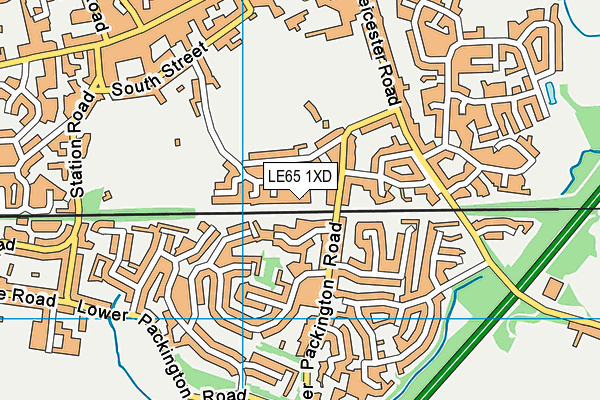 LE65 1XD map - OS VectorMap District (Ordnance Survey)