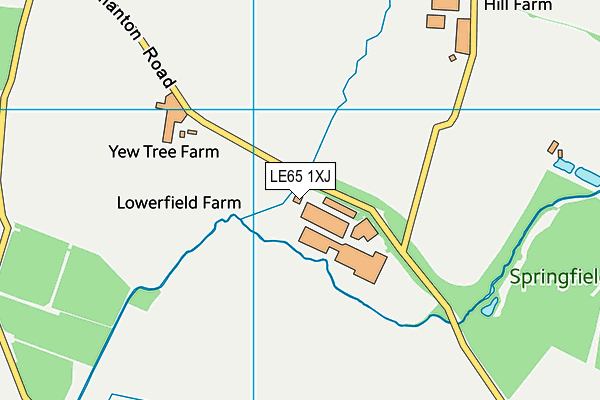 LE65 1XJ map - OS VectorMap District (Ordnance Survey)