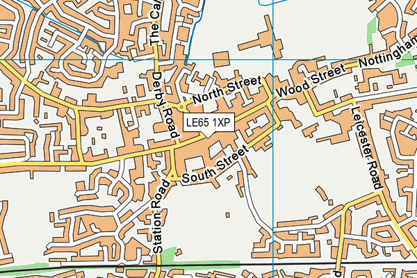 LE65 1XP map - OS VectorMap District (Ordnance Survey)