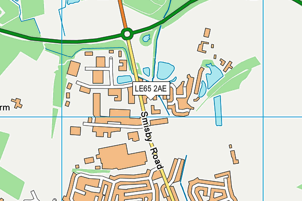 LE65 2AE map - OS VectorMap District (Ordnance Survey)