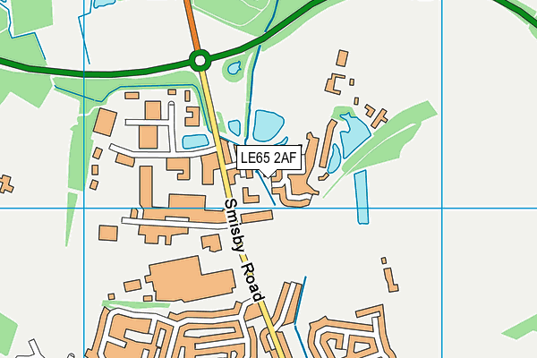 LE65 2AF map - OS VectorMap District (Ordnance Survey)