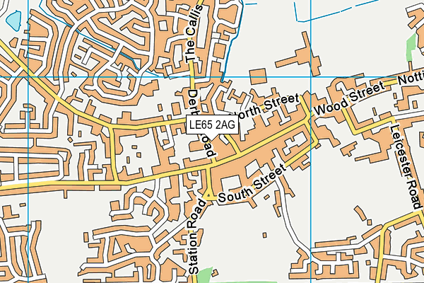 LE65 2AG map - OS VectorMap District (Ordnance Survey)