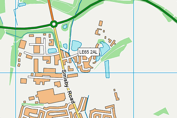 LE65 2AL map - OS VectorMap District (Ordnance Survey)