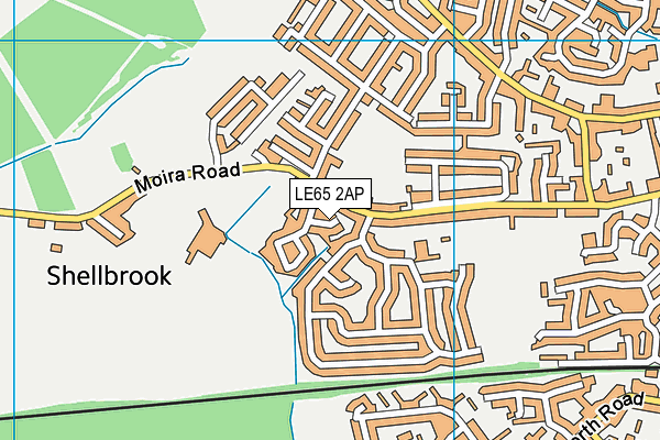 LE65 2AP map - OS VectorMap District (Ordnance Survey)