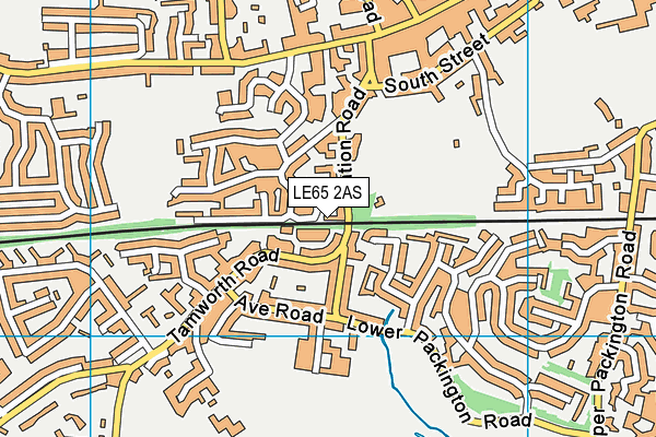 LE65 2AS map - OS VectorMap District (Ordnance Survey)