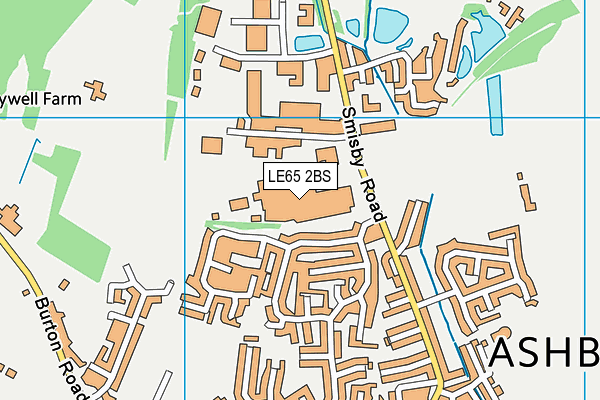 LE65 2BS map - OS VectorMap District (Ordnance Survey)