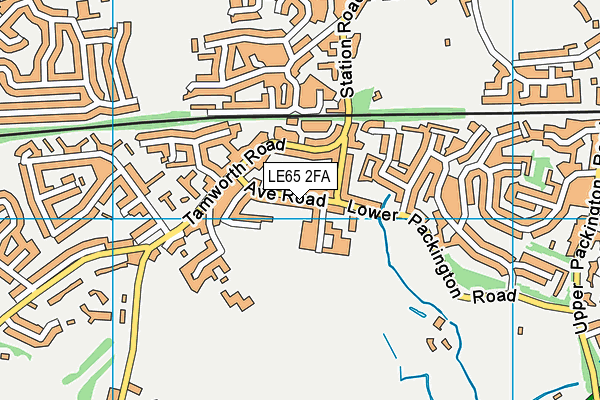 LE65 2FA map - OS VectorMap District (Ordnance Survey)