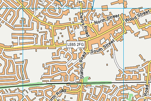 LE65 2FG map - OS VectorMap District (Ordnance Survey)