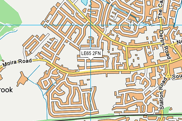 LE65 2FN map - OS VectorMap District (Ordnance Survey)