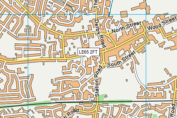 LE65 2FT map - OS VectorMap District (Ordnance Survey)