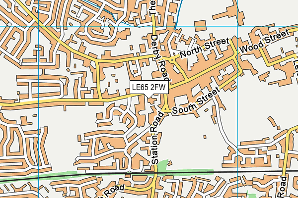 LE65 2FW map - OS VectorMap District (Ordnance Survey)