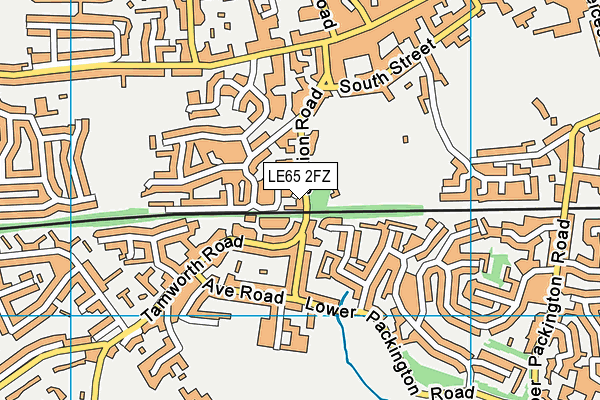 LE65 2FZ map - OS VectorMap District (Ordnance Survey)