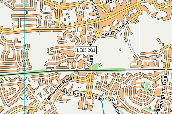 LE65 2GJ map - OS VectorMap District (Ordnance Survey)