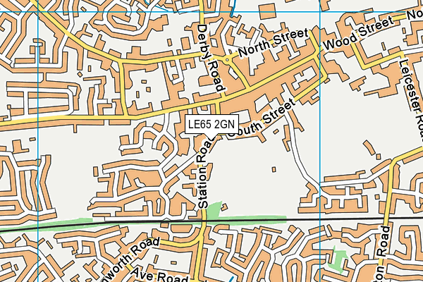 LE65 2GN map - OS VectorMap District (Ordnance Survey)