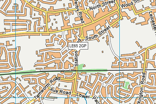 LE65 2GP map - OS VectorMap District (Ordnance Survey)