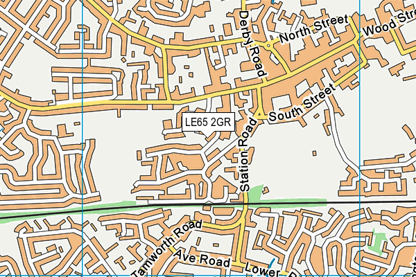 LE65 2GR map - OS VectorMap District (Ordnance Survey)