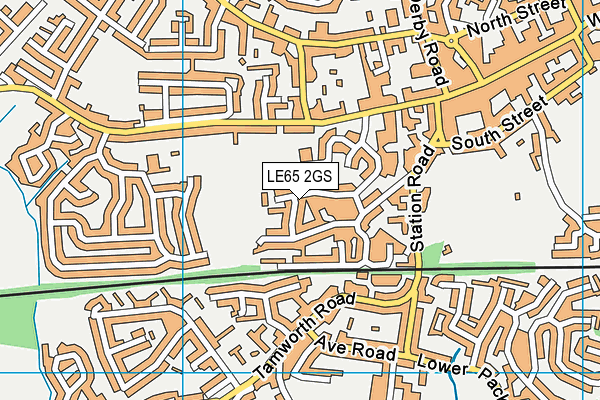 LE65 2GS map - OS VectorMap District (Ordnance Survey)