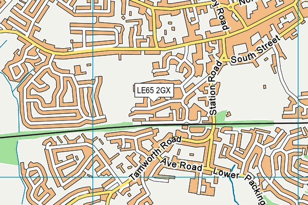 LE65 2GX map - OS VectorMap District (Ordnance Survey)