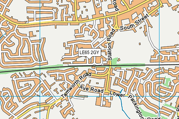 LE65 2GY map - OS VectorMap District (Ordnance Survey)
