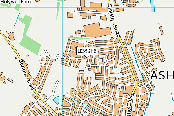 LE65 2HB map - OS VectorMap District (Ordnance Survey)