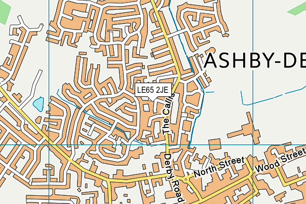 LE65 2JE map - OS VectorMap District (Ordnance Survey)