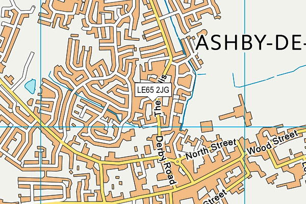 LE65 2JG map - OS VectorMap District (Ordnance Survey)
