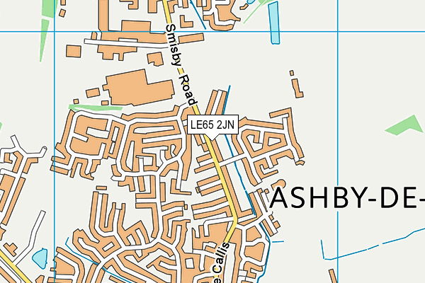 LE65 2JN map - OS VectorMap District (Ordnance Survey)