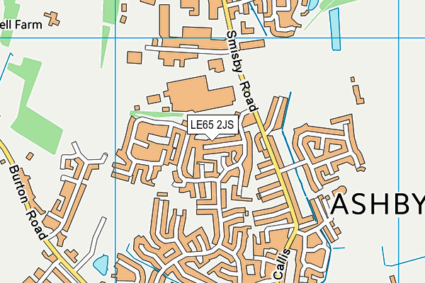 LE65 2JS map - OS VectorMap District (Ordnance Survey)