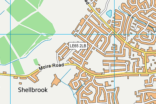 LE65 2LB map - OS VectorMap District (Ordnance Survey)