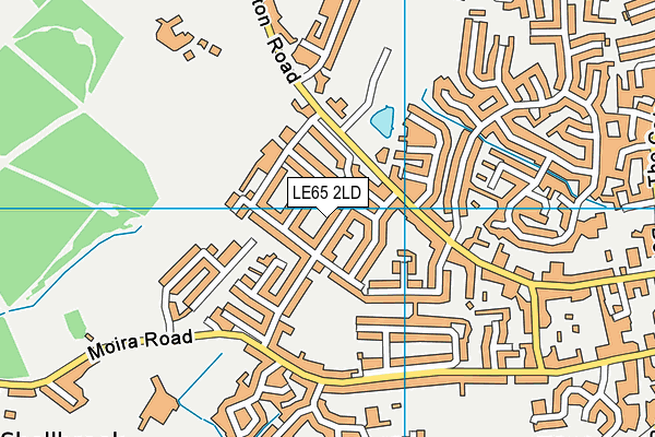 Westfields Recreation Ground map (LE65 2LD) - OS VectorMap District (Ordnance Survey)