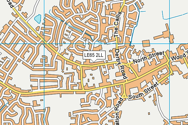 Ashby-de-la-Zouch Church of England Primary School map (LE65 2LL) - OS VectorMap District (Ordnance Survey)