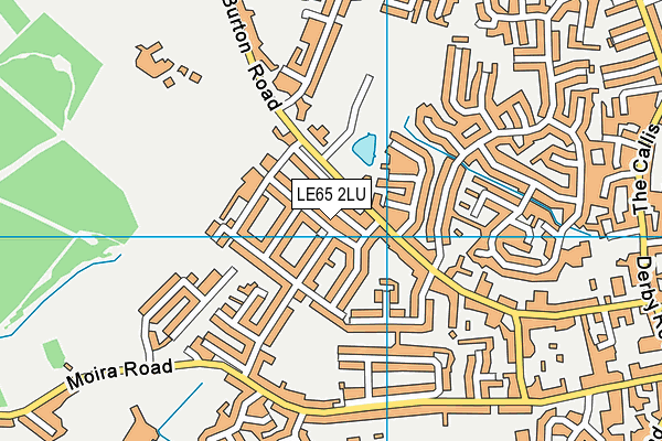 LE65 2LU map - OS VectorMap District (Ordnance Survey)