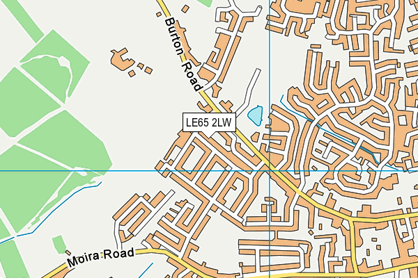 LE65 2LW map - OS VectorMap District (Ordnance Survey)