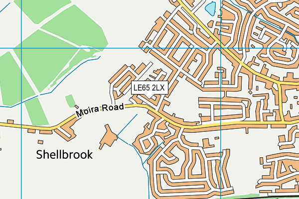 LE65 2LX map - OS VectorMap District (Ordnance Survey)