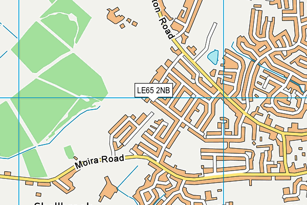 LE65 2NB map - OS VectorMap District (Ordnance Survey)