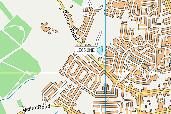 LE65 2NE map - OS VectorMap District (Ordnance Survey)