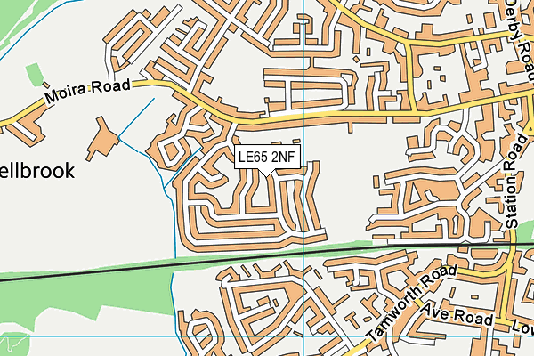 LE65 2NF map - OS VectorMap District (Ordnance Survey)
