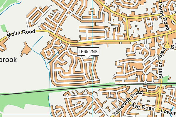LE65 2NS map - OS VectorMap District (Ordnance Survey)
