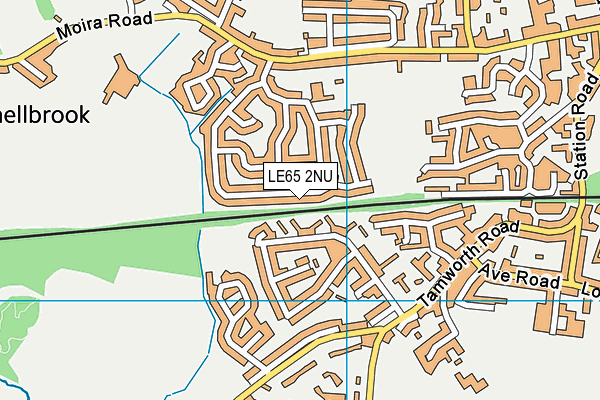 LE65 2NU map - OS VectorMap District (Ordnance Survey)