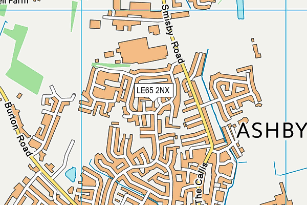 LE65 2NX map - OS VectorMap District (Ordnance Survey)
