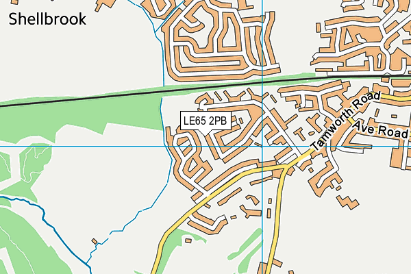 LE65 2PB map - OS VectorMap District (Ordnance Survey)