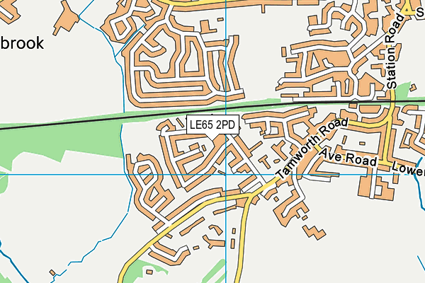 LE65 2PD map - OS VectorMap District (Ordnance Survey)