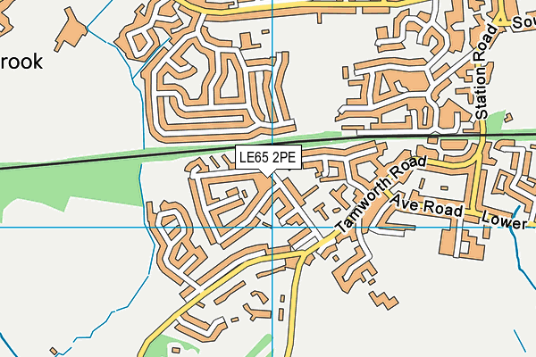 LE65 2PE map - OS VectorMap District (Ordnance Survey)